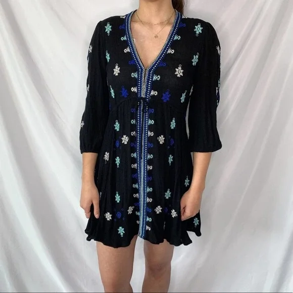 green emerald velvet dress Free People Womens Printed Embroidered Tunic Top Ivory XS at Amazon Women's  Clothing store main image 1